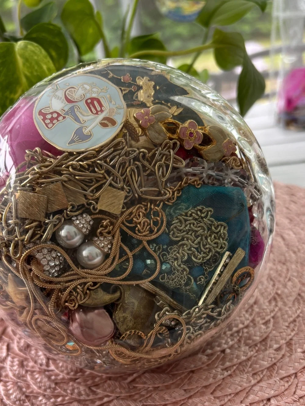 Mystery Jewelry Jar with over 1lb of Wearble Pieces